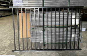 Black Flat Top Fence with square bar